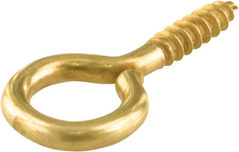 SUKI Ringschraube Messing Holzgewinde 8x3x1,8x5 mm 6 Stk.