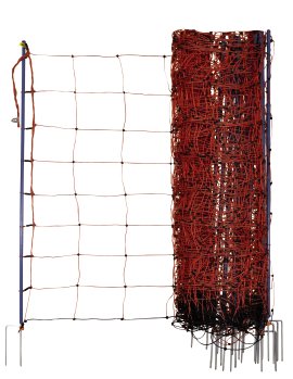 AKO OviNet Premium Doppelspitze 50 m x 108 cm (14 Pfähle), orange