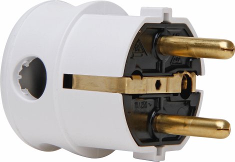 KOPP Schutzkontakt-Winkelstecker Artkisweiß
