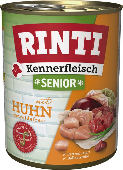 RINTI Hundenassfutter Kennerfleisch Senior Huhn 800 g