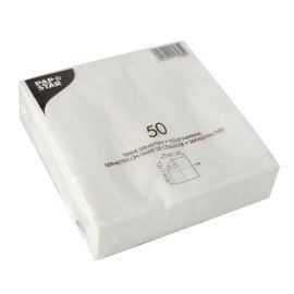 Serviette Economy 3-lagig 33x33 50 Stk. weiß