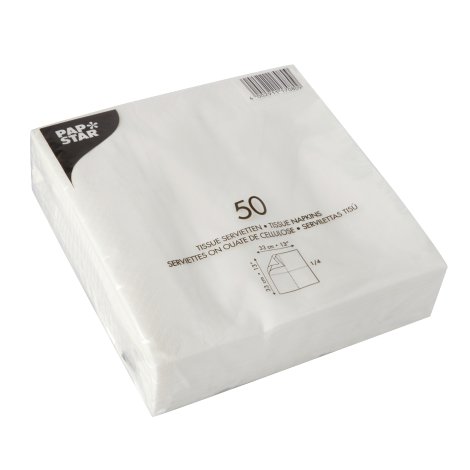 Serviette Economy 3-lagig 33x33 50 Stk. weiß