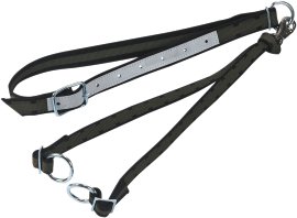 Rinderanbindung mit Bodenriemen doppelt, Karabinerhaken, Ringe