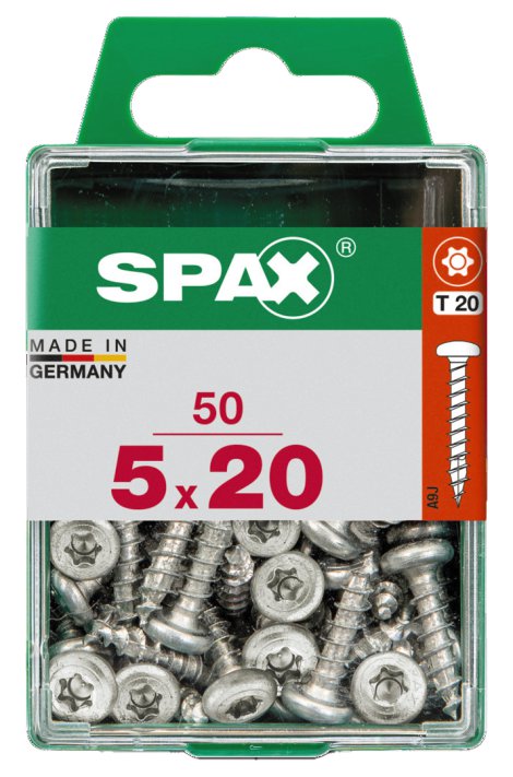 SPAX Schraube Rundkopf verzinkt 5x20 mm 50 Stk.