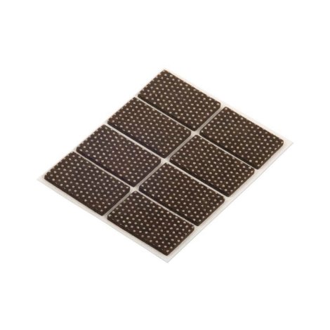 SUKI Anti-Rutschfilzpad Klebend Braun 25x40 mm, 8 Stk.