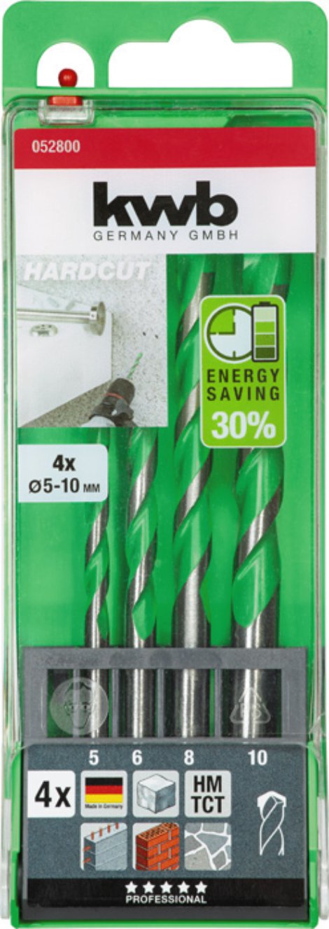 KWB Bohrersatz Hardcut Ø 5-10 mm 4-tlg.
