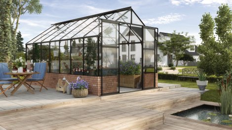 VITAVIA Gewächshaus Cassandra 11500 ESG 3 mm Schwarz