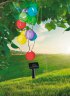 GLOBO LED-Solarlichterkette 10 Laternen Bunt/Schwarz 7,5x300 cm (⌀xL)