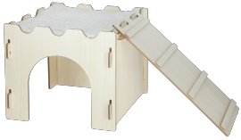 Nagerburg mit Leiter und Kissen 28x28x25 cm