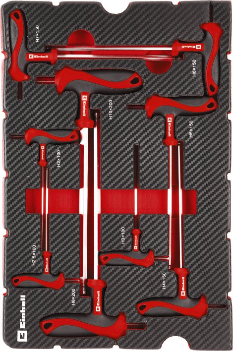 EINHELL Einleger E-Case T-Griff Schraubendreher 9-tlg.