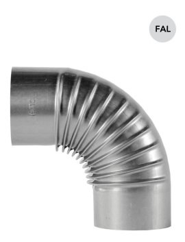 BERTRAMS 90°-Rauchrohrbogenknie feueraluminiert