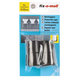fix-o-moll Rohrkappe Schwarz 4 Stk.