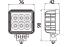 Impos LED-Arbeitsscheinwerfer 18W Flood blau