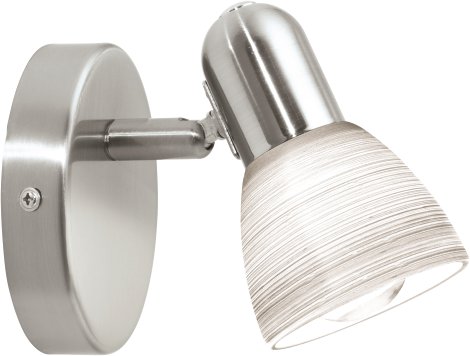 EGLO Wandleuchte Dakar 1 Nickel matt Weiß