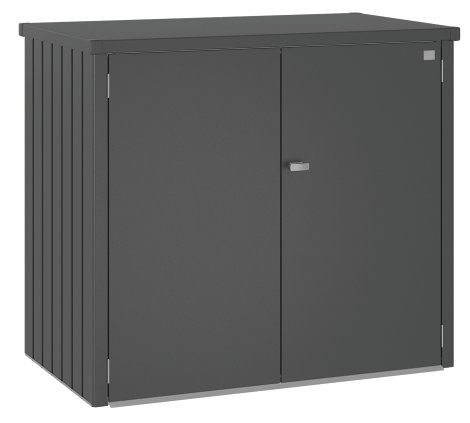 BIOHORT Mülltonnenbox Alex® Duo Dunkelgrau-metallic