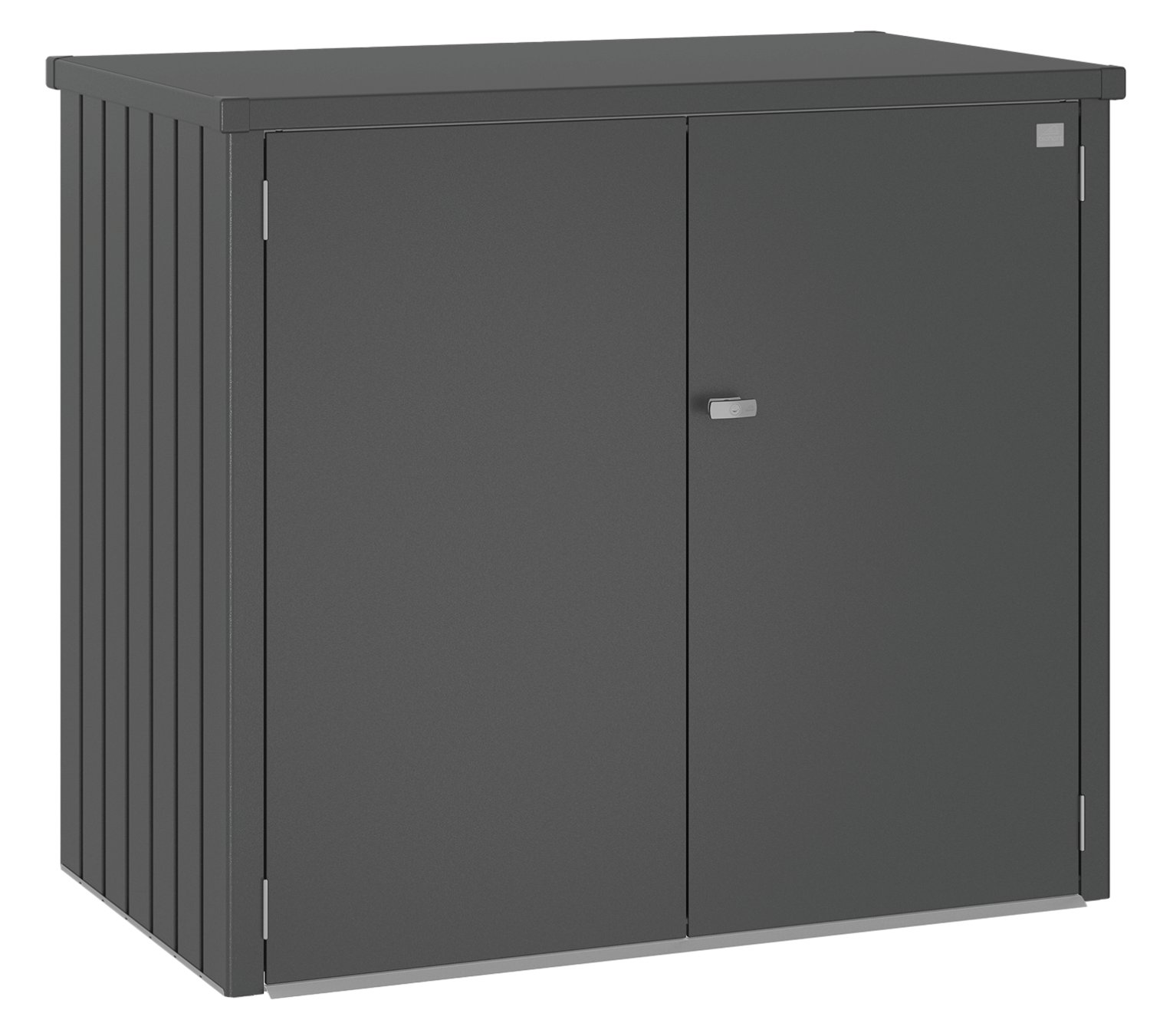 BIOHORT Mülltonnenbox Alex® Duo, 147x88x129 cm, Dunkelgrau-metallic