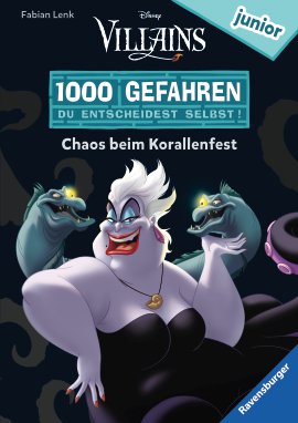 RAVENSBURGER Buch 1000 Gefahren Junior Disney Villains Chaos beim Korallenfest