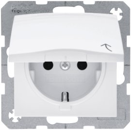 BERKER S1 Steckdose + Deckel
