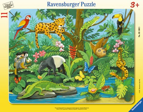 RAVENSBURGER Puzzle Tiere im Regenwald