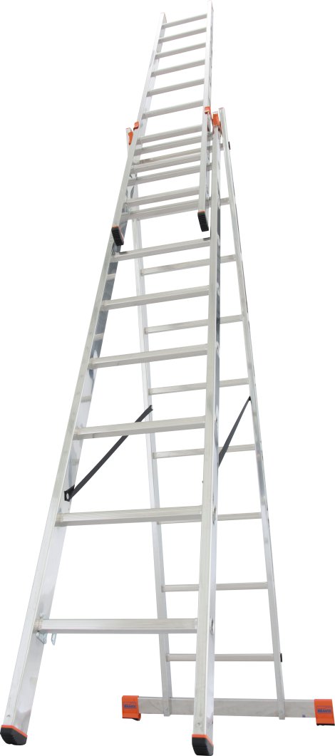 Tribilo Vielzweckleiter aus Aluminium Sprossenzahl 3x9