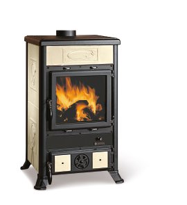 LA NORDICA Kaminofen Rosella R1 (Verkleidung: Kachel Perga Panna)