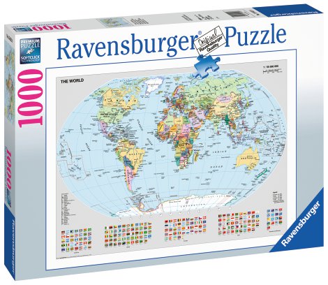 RAVENSBURGER Puzzle Politische Weltkarte 1000-tlg.