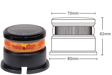 Impos LED-Warnlicht wiederaufladbar (Magnet)