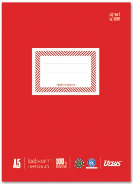 URSUS Hefthülle Papier hoch A5 Rot
