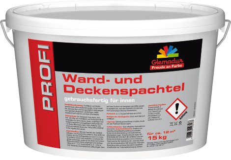 GLEMADUR Profi Wand- und Deckenspachtel 15 kg