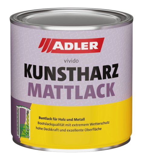 ADLER Kunstharz-Mattlack Tiefschwarz 375 ml
