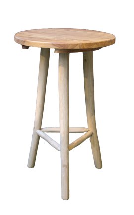 Bartisch Teakholz ø 70 cm / H 110 cm