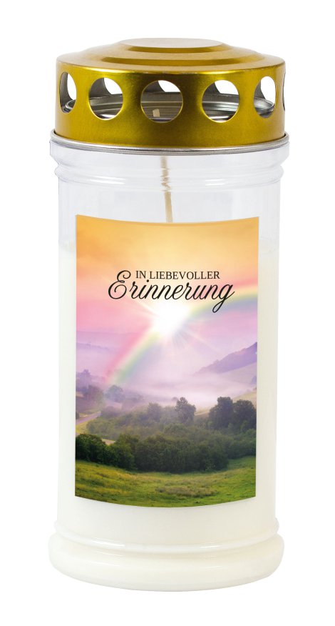 JEKA Gedenkkerze klein mit Motiv In Liebevoller Erinnerung