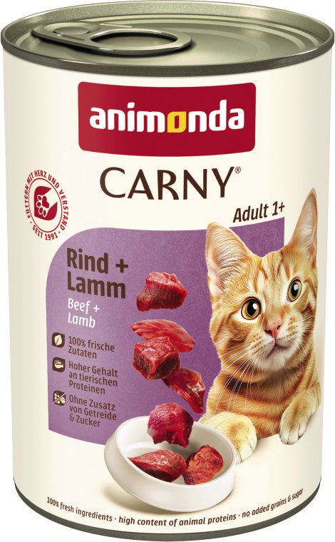 ANIMONDA Katzennassfutter Carny Adult Rind und Lamm 400 g