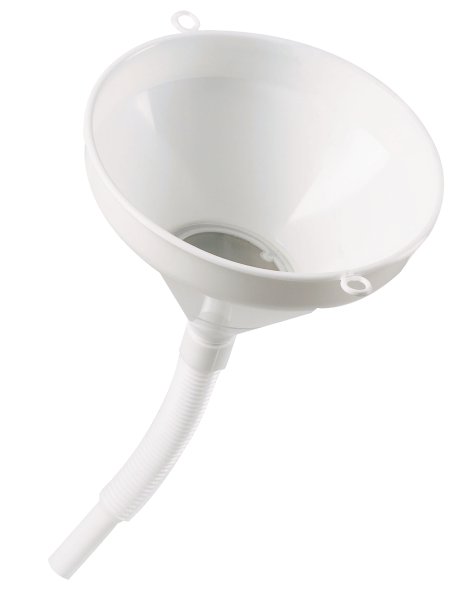 Trichter mit flexiblem Schlauch und Sieb Ø 6 cm