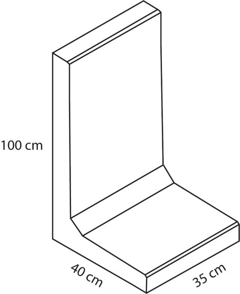 EBENSEER L-Winkelsteine Naturgrau  40x35x80 cm (LxBxH)