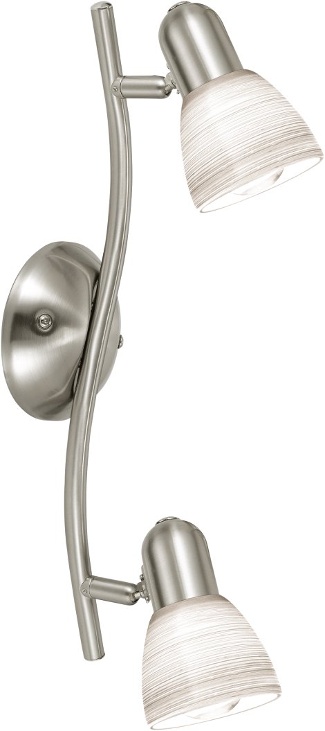 EGLO Welle Dakar 1 Nickel matt Weiß mit 2 beweglichen Spots