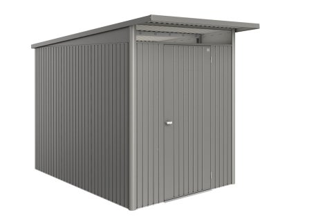 BIOHORT Gerätehaus AvantGarde® Eco A3 + Standardtür 180x300x218 cm, Quarzgrau-Metallic