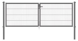 ALBERTS Stabgitter Doppeltor Anthrazit 2988x1000mm