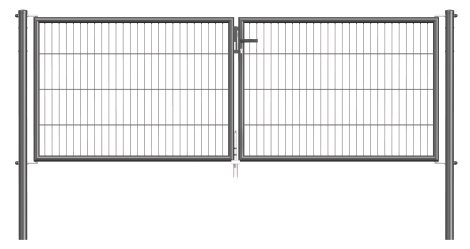 ALBERTS Stabgitter Doppeltor Anthrazit 2988x1000mm