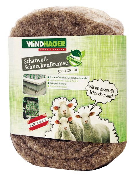 WINDHAGER Schafwoll Schneckenbremse 5 m x 10 cm