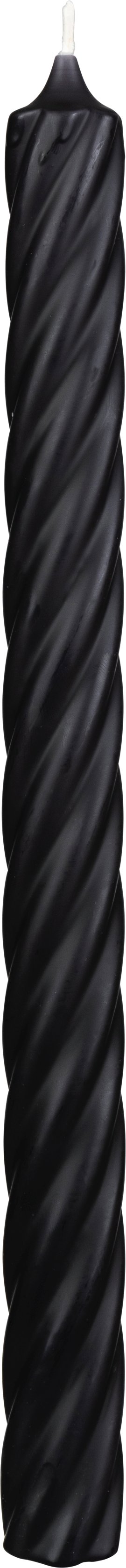 Kerze Rustic Twister Schwarz 350x28 mm