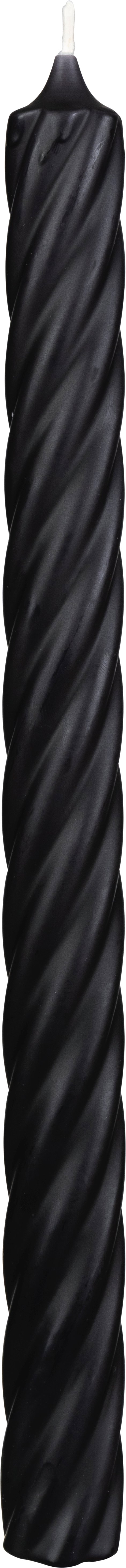Kerze Rustic Twister Schwarz 350x28 mm