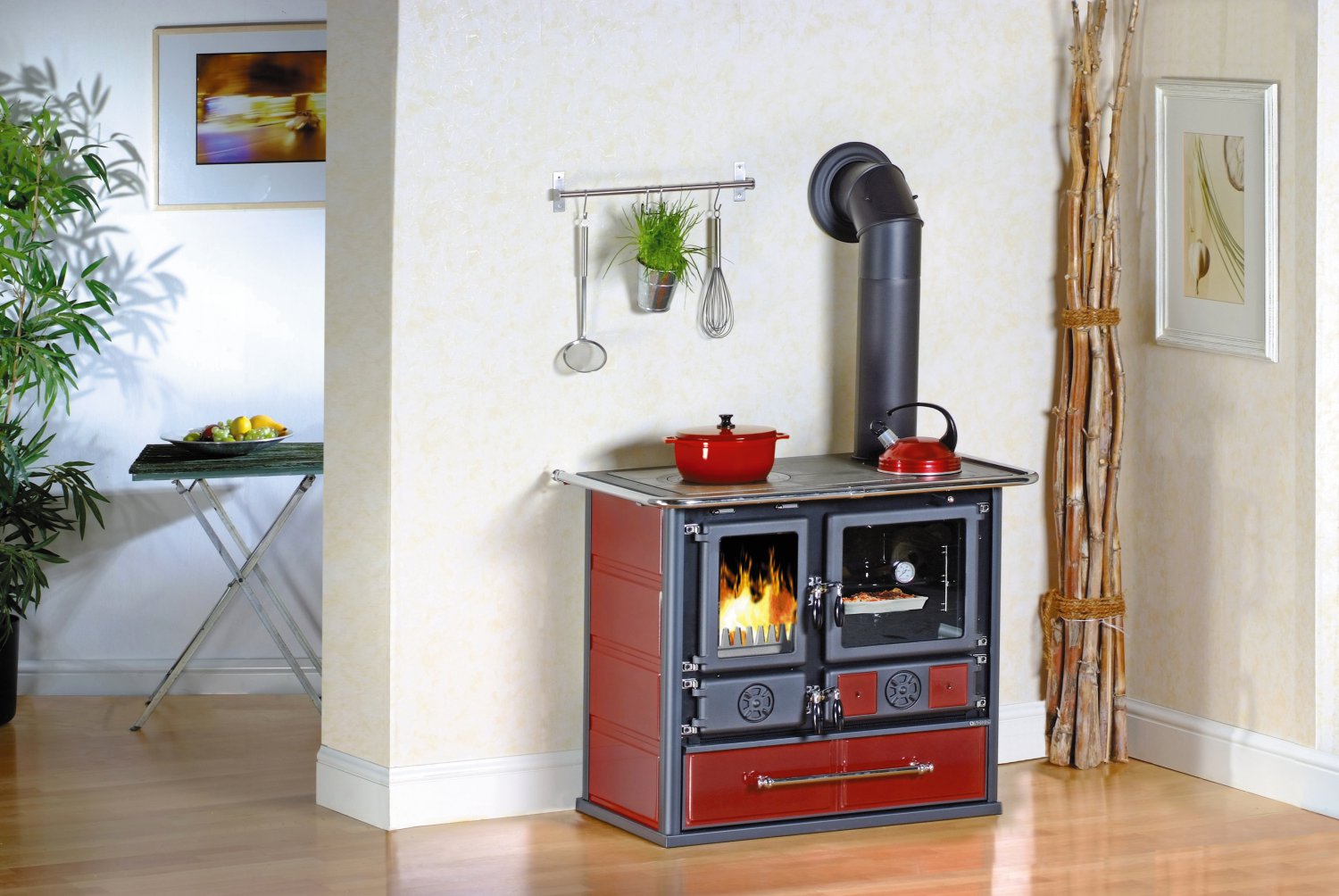 LA NORDICA Küchenherd Rosa (Verkleidung: Kachel Bordeaux) 6,5 kW