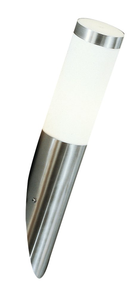 GLOBO Außenwandleuchte Boston Silber 1x E27 23W 7,6x8x39 cm (⌀xBxH)