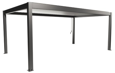 BIOHORT Pergola Quarzgrau-Silbermetallic 6x3,5 m