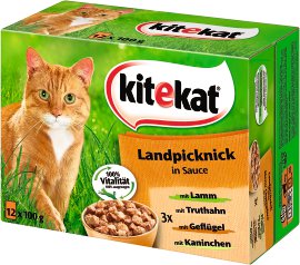 KITEKAT Landpicknick in Sauce 12x100 g