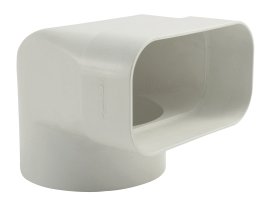 Umlenkstück mit Stutzen Flachkanal Ø 50 rund Ø 125 mm