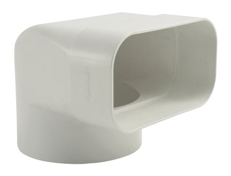 Umlenkstück mit Stutzen Flachkanal Ø 50 rund Ø 125 mm