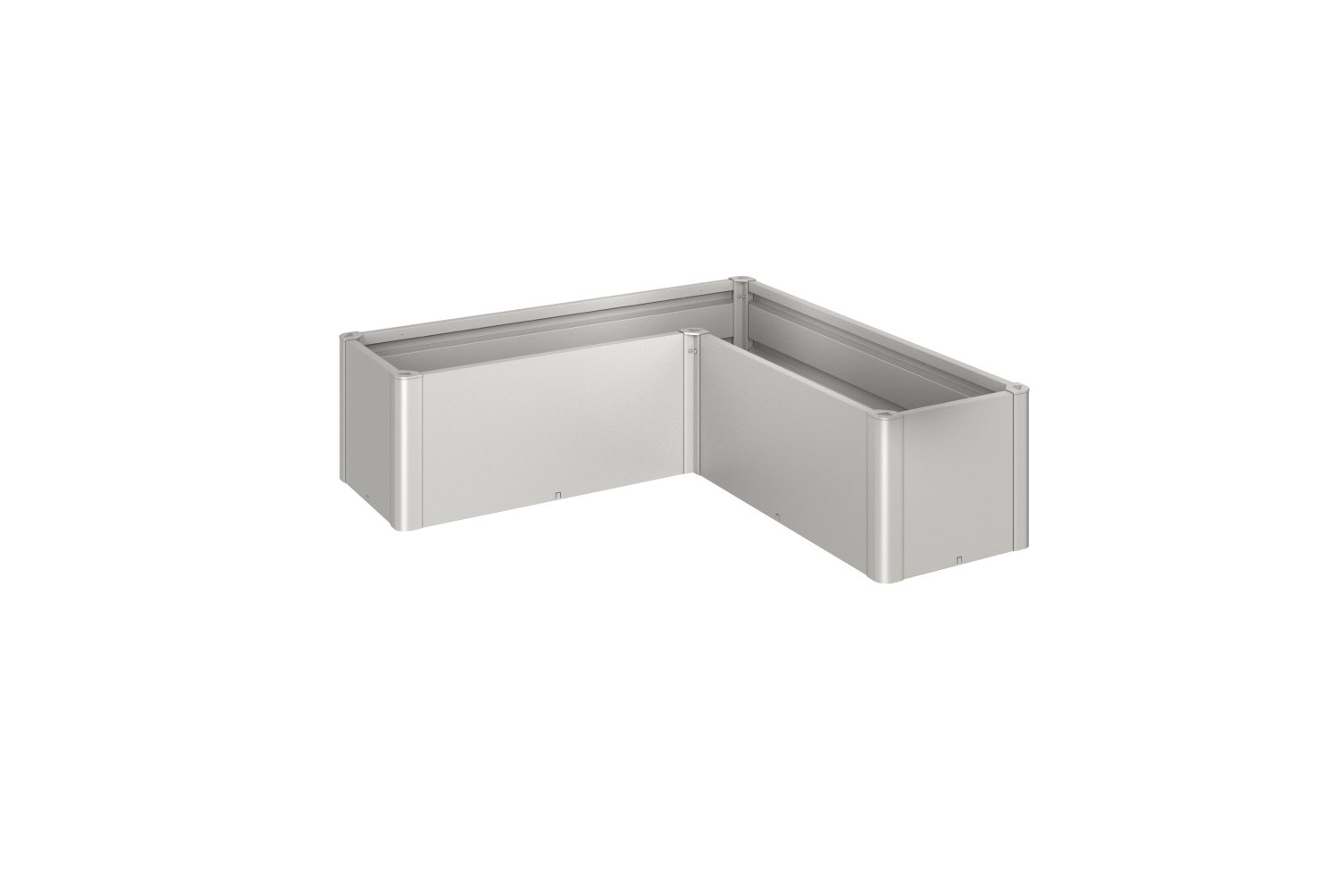 BIOHORT Pflanzbeet Belvedere Mini L 150 = L-Form, 152x152x45 cm, Silber-metallic