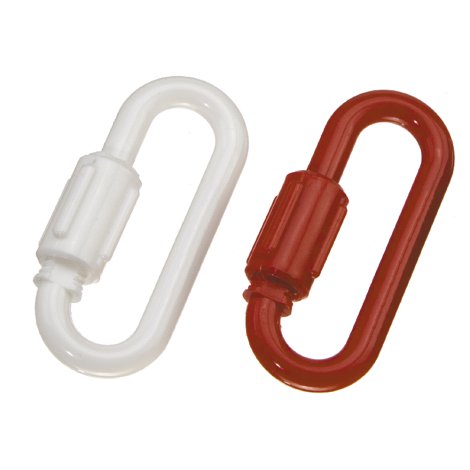 Rapid-/Schraubnotglied Kunststoff Rot/Weiß 6 mm